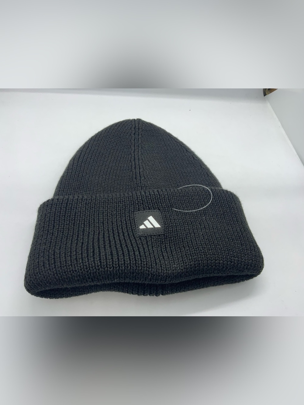 adidas Black Ribbed Cuff Beanie